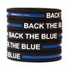 SayitBands 15 Youth Back THE Blue Thin Blue Line Silicone Wristbands view 1