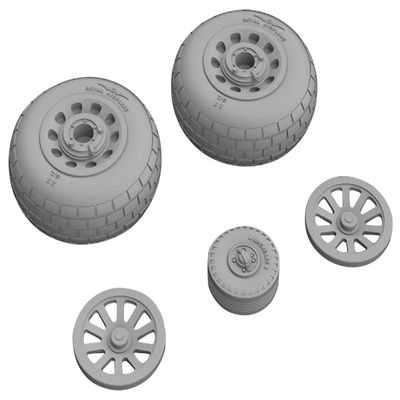 Eduard EDB648505 Brassin 1:48-P-51D Wheels Block Tread