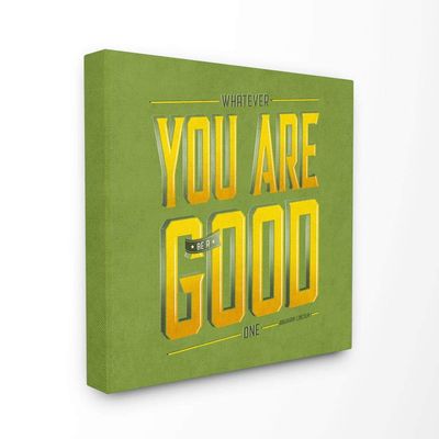 Stupell Industries Be A Be A Good One Inspirational Vintage Comic Book Green Design Canvas, Multi-Color