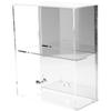 Plymor Clear Acrylic Locking Display Case with Sliding Back, 1 Shelf (Mirrored), 12.75" H x 10.25" W x 5" D view 1