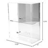 Plymor Clear Acrylic Locking Display Case with Sliding Back, 1 Shelf (Mirrored), 12.75" H x 10.25" W x 5" D view 2