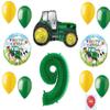 13 Piece New BALLOON set GREEN 9th #9 BIRTHDAY TRACTOR Ninth PARTY favors GIFT decoration view 1