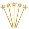 AKHFKY 5PCS Girls Costume Props Star Magic Wand Angel Fairy Wands Sticks Birthday Party Wedding Halloween Cosplay Christmas 13 Inches (Gold) view 1