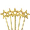 AKHFKY 5PCS Girls Costume Props Star Magic Wand Angel Fairy Wands Sticks Birthday Party Wedding Halloween Cosplay Christmas 13 Inches (Gold) view 2