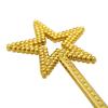 AKHFKY 5PCS Girls Costume Props Star Magic Wand Angel Fairy Wands Sticks Birthday Party Wedding Halloween Cosplay Christmas 13 Inches (Gold) view 3