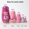 Konrisa Matryoshka Nesting Dolls Set of 5 Pieces Angel Elf Handmade Figurine Wooden Stacking Dolls for Girls Wedding Party Supplies Home Decoration view 2