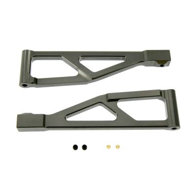 Atomik - Alloy Front Upper Arm - Replacement Part for Arrma Kraton 6S BLX - Hardened Billet 6061 Aluminum - Lightweight & Durable Performance - Front Chassis Upgrade Part AR330218 - Grey