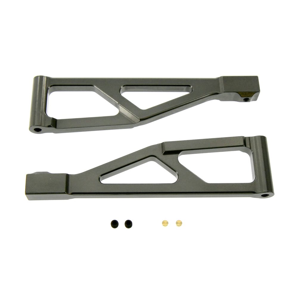 Atomik - Alloy Front Upper Arm - Replacement Part for Arrma Kraton 6S BLX - Hardened Billet 6061 Aluminum - Lightweight & Durable Performance - Front Chassis Upgrade Part AR330218 - Grey