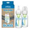 Dr. Brown's Anti-Colic Options+ Narrow Glass Baby Bottle with Level 1 Slow Flow Nipple, BPA-Free, 4 oz/120mL, 2-Pack view 1