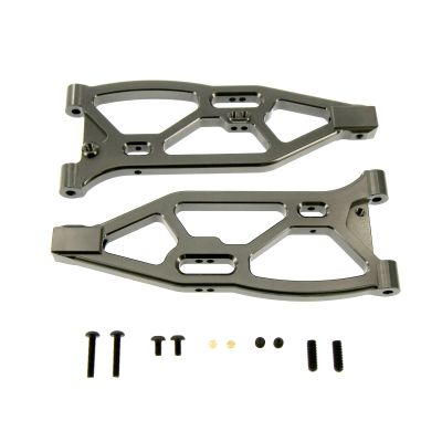 Atomik Front Lower Arm - RC Car Replacement for Arrma Kraton 6S BLX TRX - Hardened Billet 6061 Aluminum - Front Chassis Upgrade Part AR330219 - Grey