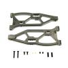Atomik Front Lower Arm - RC Car Replacement for Arrma Kraton 6S BLX TRX - Hardened Billet 6061 Aluminum - Front Chassis Upgrade Part AR330219 - Grey view 1