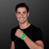 Green Light Up Stretch Bracelet with Steady Illumination LED Lights (Set of 12) view 4