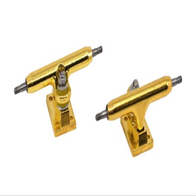 32mm Prodigy Gen2 Pro Fingerboard Trucks - Pro Style Base and Hanger with Custom Pivot Tuning and Pro Duro Bubble Bushings - Gold Colorway
