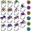Hicarer 15 Pieces Mood Rings for Kids Adjustable Mixed Color Changing Mood Rings Gifts for Girls Boys Costume Props Birthday Party Favors and Goodie Bag Fillers(Animal) view 1