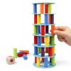 Coogam Wooden Tower Stacking Game, Fine Motor Skill Montessori Building Blocks with Dice Toppling Leaning Tower Toy Party Family Games for Kids and Adults view 1