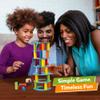 Coogam Wooden Tower Stacking Game, Fine Motor Skill Montessori Building Blocks with Dice Toppling Leaning Tower Toy Party Family Games for Kids and Adults view 2