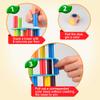 Coogam Wooden Tower Stacking Game, Fine Motor Skill Montessori Building Blocks with Dice Toppling Leaning Tower Toy Party Family Games for Kids and Adults view 3
