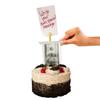 The Money Cake - Money Cake Pull Out Kit Includes 1 Money Box 1 Plastic Roll 50 Transparent Bag Connected Pocket, and Card Holder Cake Topper for Birthday and Graduation Parties view 1