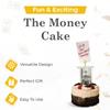 The Money Cake - Money Cake Pull Out Kit Includes 1 Money Box 1 Plastic Roll 50 Transparent Bag Connected Pocket, and Card Holder Cake Topper for Birthday and Graduation Parties view 3