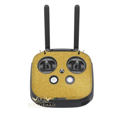 SopiGuard Skin for DJI FPV Remote Controller Front Panel Easy to Apply Vinyl Sticker (Honeycomb Gold)