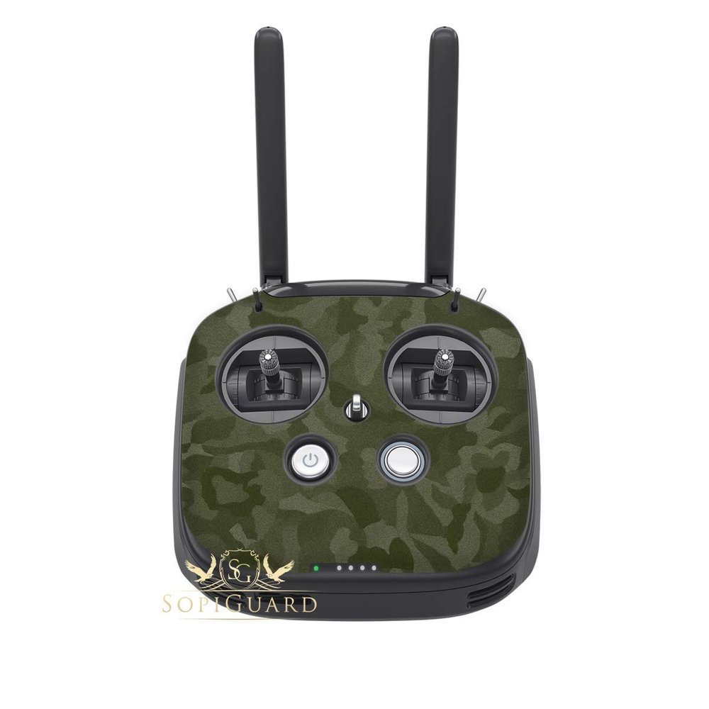 SopiGuard Skin for DJI FPV Remote Controller Front Panel Easy to Apply Vinyl Sticker (3M Green Camo)