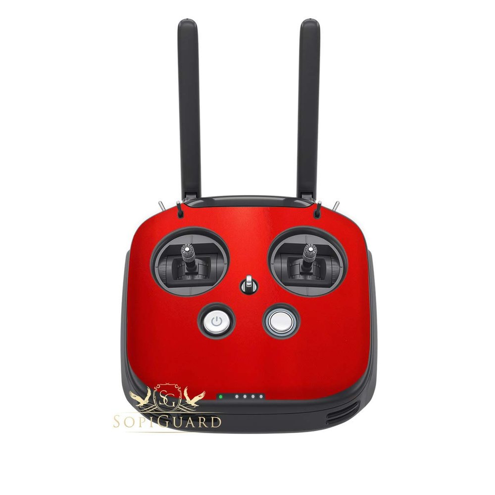 SopiGuard Skin for DJI FPV Remote Controller Front Panel Easy to Apply Vinyl Sticker (3M Gloss Dragon Fire Red)