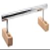 Teak Tuning Round Fingerboard Rail - Long Edition - Polished Chrome - 11.25" Long, 1.75" Tall - Prolific Series view 1