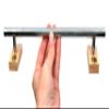 Teak Tuning Round Fingerboard Rail - Long Edition - Polished Chrome - 11.25" Long, 1.75" Tall - Prolific Series view 3