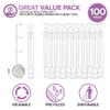 Wedding Bubbles Bulk - White Heart Top Wands (100 Count) Individual Mini Bubble Wand Favors for Weddings, Celebration Party Favor for Guests - Stock Your Home view 2