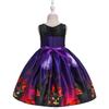 MYRISAM Kids Girls Halloween Costume Dress w/Witch Hat Ghost Pumpkin Skull Printed Fancy Dress Up Cosplay Party Outfits 6-7T view 4