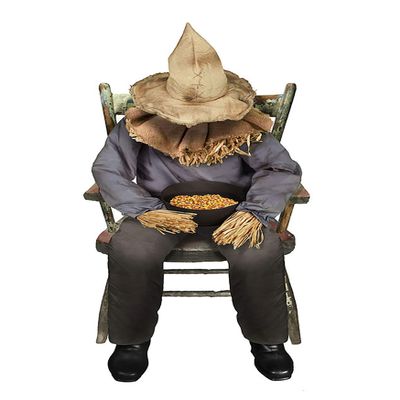 Sitting Scarecrow Animated Prop