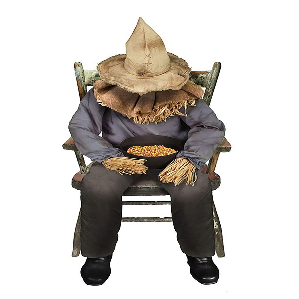 Sitting Scarecrow Animated Prop