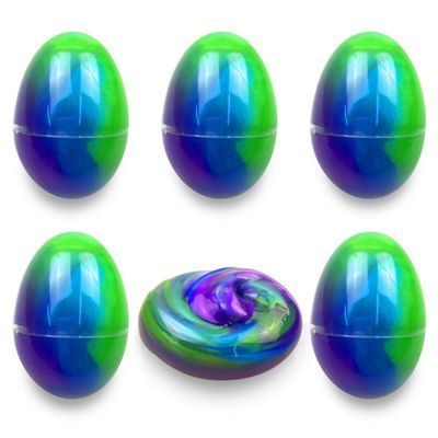 Anditoy 5 Pack Slime Eggs Stress Relief Toys Easter Eggs for Kids Boys Girls Easter Basket Stuffers Gifts Party Favors (Blue+Purple+Green)