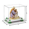Better Display Cases Versatile Acrylic Clear Display Case - Small Rectangle Box with Green Risers and White Base 9.5" x 6" x 6.5" (A005-GRR) view 2