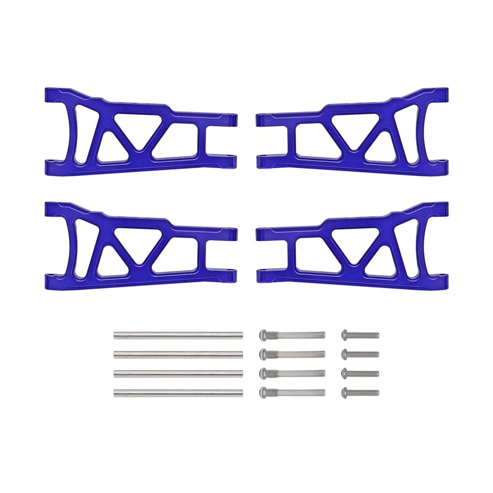 4Pcs Front&Rear Aluminum Suspension A-Arms Replacement of 3655x for RC Traxxas 1/10 Slash Stampede 4x4 4WD Rally XO-1 Option Hop Ups