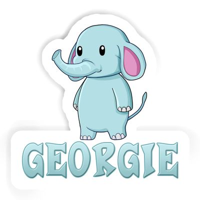 Georgie Elephant Sticker (Large, 14x9.8 inch)