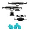 32mm Prodigy Gen2 Pro Fingerboard Trucks - Pro Style Base and Hanger with Custom Pivot Tuning and Pro Duro Bubble Bushings - Silver Colorway view 2