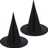 2 Packs Halloween Witch Hats Witch Costume Accessory for Halloween Party, Black view 1