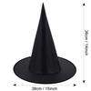 2 Packs Halloween Witch Hats Witch Costume Accessory for Halloween Party, Black view 3
