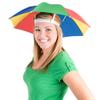 Bedwina Umbrella Hat Pack of 2 - Colorful Party Hats - 20 Inch, Hands Free, Funny Rainbow Colorful Beach Party Hats, Adjustable Size Fits All Ages, Kids, Men & Women view 1