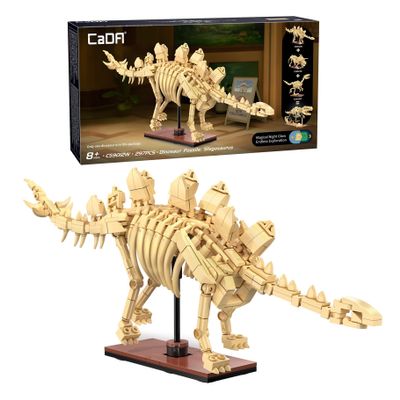 CaDA Stegosaurus (297 Pieces) - C59012W - Skeleton of a Stegosaurus, Glow in the Dark