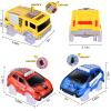 Track Cars Only Replacement Light Up Toy Cars with 5 Flashing LED Lights for Tracks Glow in the Dark, Flex Race Car Track Accessories Compatible with Most Car Tracks for Kids (3 Pack) with Screwdriver view 2