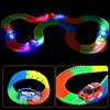 Track Cars Only Replacement Light Up Toy Cars with 5 Flashing LED Lights for Tracks Glow in the Dark, Flex Race Car Track Accessories Compatible with Most Car Tracks for Kids (3 Pack) with Screwdriver view 3