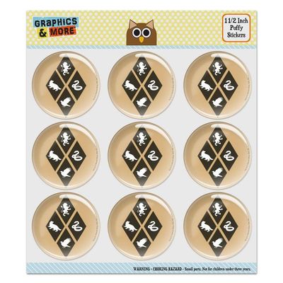 Harry Potter House Diamonds Puffy Bubble Dome Scrapbooking Crafting Sticker