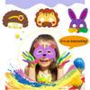 32 PCS DIY Animal Masks for Safari Jungle Animal Theme Birthday Party Favors School Coloring Cosplay Activities view 2