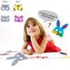 32 PCS DIY Animal Masks for Safari Jungle Animal Theme Birthday Party Favors School Coloring Cosplay Activities view 3