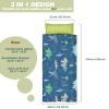 Hi Sprout Toddlers Nap Mat with Removable Pillow and Soft Blanket, Lightweight Daycare Preschool Kindergarten Sleeping Bag, Travel Slumber for Kids Girls Boys-Dinosaur view 2