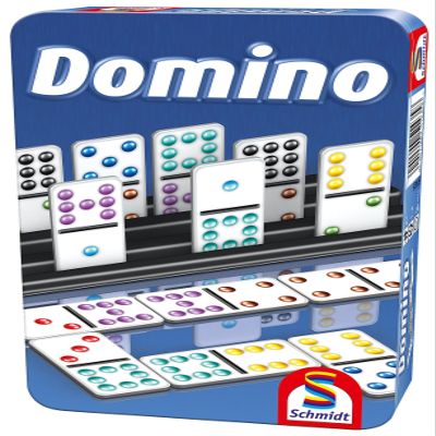 Schmidt Spiele 51435 Domino, Bring Me with Game in Metal Tin, Colourful