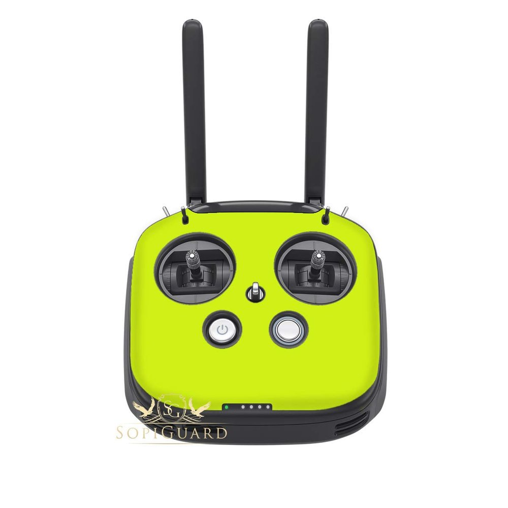 SopiGuard Skin for DJI FPV Remote Controller Front Panel Easy to Apply Vinyl Sticker (3M Neon Yellow)