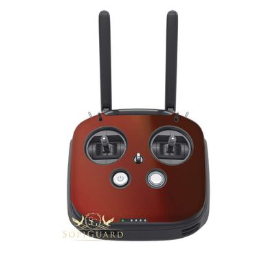 SopiGuard Skin for DJI FPV Remote Controller Front Panel Easy to Apply Vinyl Sticker (Gloss Rising Sun Red/Gold)